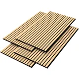 [neu.holz] Akustik Wandpaneel Vang Beige 4 St. 120 x 60 cm
