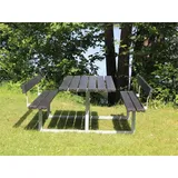 Plus Kombimöbel Basic 177 x 184 x 73 cm mit 2 Rückenlehnen, schwarz