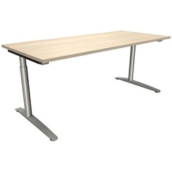 fm Büromöbel Schreibtisch »Fastline« 180 cm C-Fuß braun, 180x85x80 cm