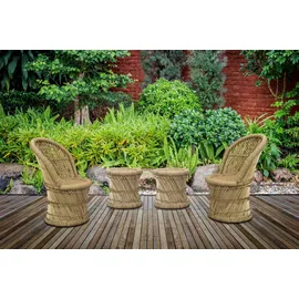 Marrakesch Orient & Mediterran Interior Boho style Gartensessel 42 x 43 x 76 cm beige 1 St.
