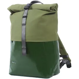 7clouds Laptoprucksack "Nomo 7.1", Damen, Gr. B/H/T: 25cm x 37cm x 14cm, onesize, grün (jungle grün, mud grün), Polyethylen, Tarpaulin, Rucksäcke Laptoprucksack, mit recyceltem PET