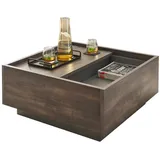 furn.design Couchtisch Eiche grau Nachbildung,Eiche, 1 Schubladen, Stativgestell, 75x33x75 cm Wohnzimmer, Wohnzimmertische, Couchtische