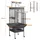 Yaheetech Vogelkäfig Vogelvoliere 65,5 x 65,5 x 156 cm Schwarz