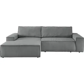 OTTO home Ecksofa Cord 2-Sitzer Grau