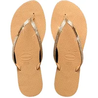 Havaianas Damen Glitzer Flip-Flop, Golden, 37/38 EU