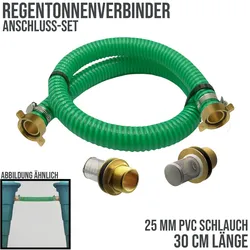 25 mm 1 Regentonnen Überlauf Fass Wasser Tank Verbinder Kupplung - 0,30 mtr"