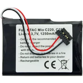 AccuCell Akku passend für Mitac Mio C250 Akku E4MT081202B12
