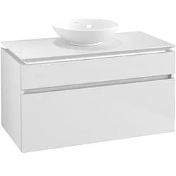 Villeroy & Boch Legato Waschtischunterschrank B604L0DH 100x55x50cm, mit Beleuchtung, Glossy White