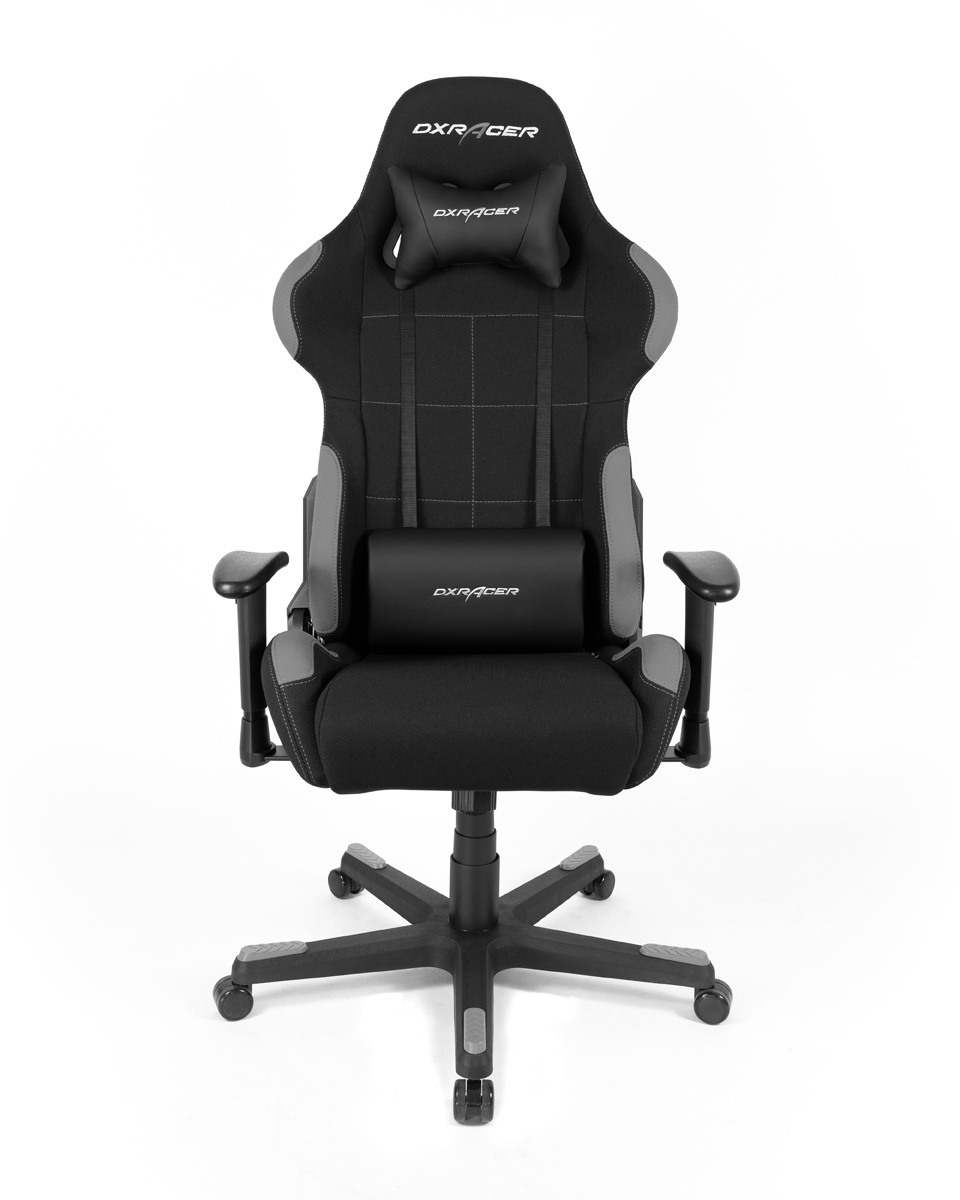 DXRacer Formula F01 Gaming Stuhl, Höhenverstellbare Armlehnen, Wipp- und Feststellfunktion, Stoffbezug