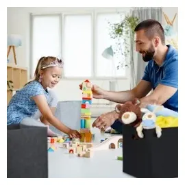 Relaxdays Quadratischer Filzkorb faltbar mit 2 Trageöffnungen 30 x 30 x 30 cm grau