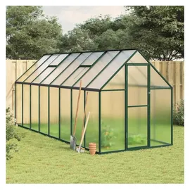 vidaXL Gewächshaus Alu Grün HKP 4 mm 7,52 m2