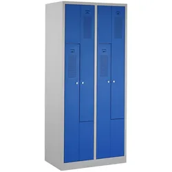 CEHA Garderoben Z-Spind 80 cm Breite mit Türen in enzianblau RAL5010