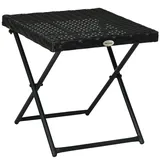 Outsunny Beistelltisch 40 x 40 x 40 cm Schwarz
