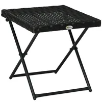 Outsunny Beistelltisch 40 x 40 x 40 cm Schwarz