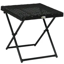 Outsunny Beistelltisch 40 x 40 x 40 cm Schwarz