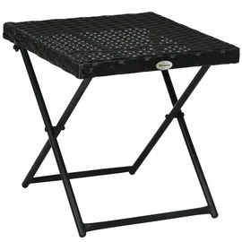Outsunny Beistelltisch 40 x 40 x 40 cm Schwarz