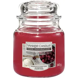 Yankee Candle Home Inspiration Mittelgroße Kerze im Glas Cherry Vanilla