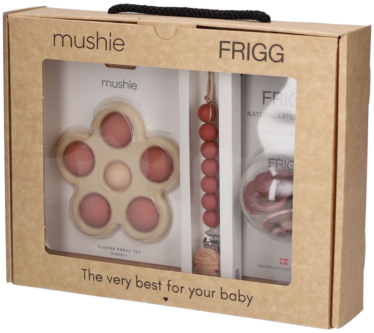 Frigg Mushie Baby Geschenkbox, rosa