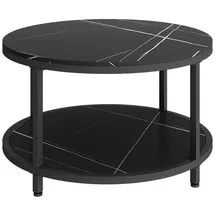 Vicco Couchtisch Ontario Marmor Schwarz 80 x 46 cm