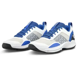 Wilson Hurakn Pro V2 Padelschuhe - White / Deja Vu Blue / Black - EU 49 Blau, Weiss