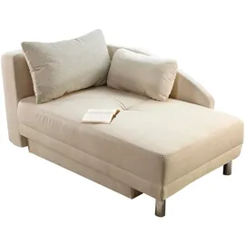 Jockenhöfer Chaiselongue mit Bettfunktion, und Bettkasten (149x80x90cm)