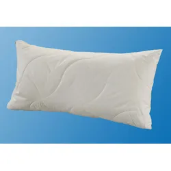 Naturfaserkopfkissen FAN "TENCEL/Leinen", beige (creme), B:40cm L:80cm, Bezug: 50% Leinen, 50% Lyocell. Füllung: 100% Polyester, Kopfkissen, natürlich, kühlendes Schlafklima