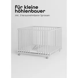 Sämann Laufgitter, weiß ohne Matratze | Gr.: 100x100 cm, Babymöbel, Laufstall Baby