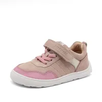 Bisgaard Barefoot Mädchen Klettschuhe Baloo Rosa Leder, Größe:34, Farbauswahl:Rose/pink