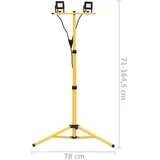 vidaXL LED-Fluter mit Stativ 2x10 W Warmweiß