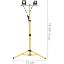 vidaXL LED-Fluter mit Stativ 2x10 W Warmweiß