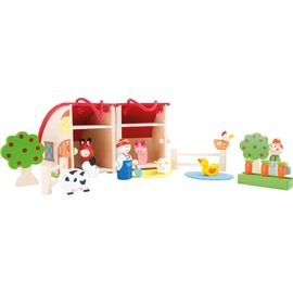 small foot company small foot Spielwelt Bauernhof aus Holz, 16 Teile, play&fun