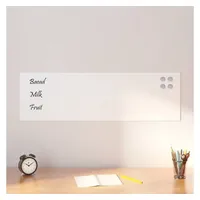 VidaXL Magnettafel Wandmontage Weiß 100x30 cm Hartglas