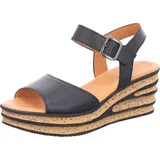 Gabor Plateau Sandale schwarz Nappa 64.651.27 für Damen, schwarz, Größe 38 EU