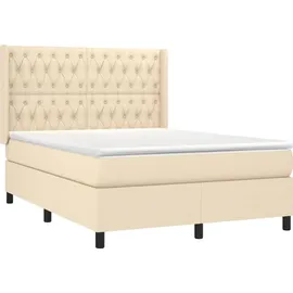 vidaXL Boxspringbett 140 x 200 cm Creme