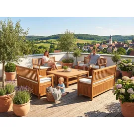 prestige home living outdoor Sitzbank 119,5 x 63 x 84 cm Braun