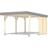 Karibu Lamellen Seitenwand für Leimholz Einzel- und Doppelcarport 180 x 200 cm