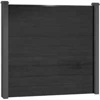 Juskys WPC Sichtschutzzaunelement 1er Set 0 x 0 cm Grau