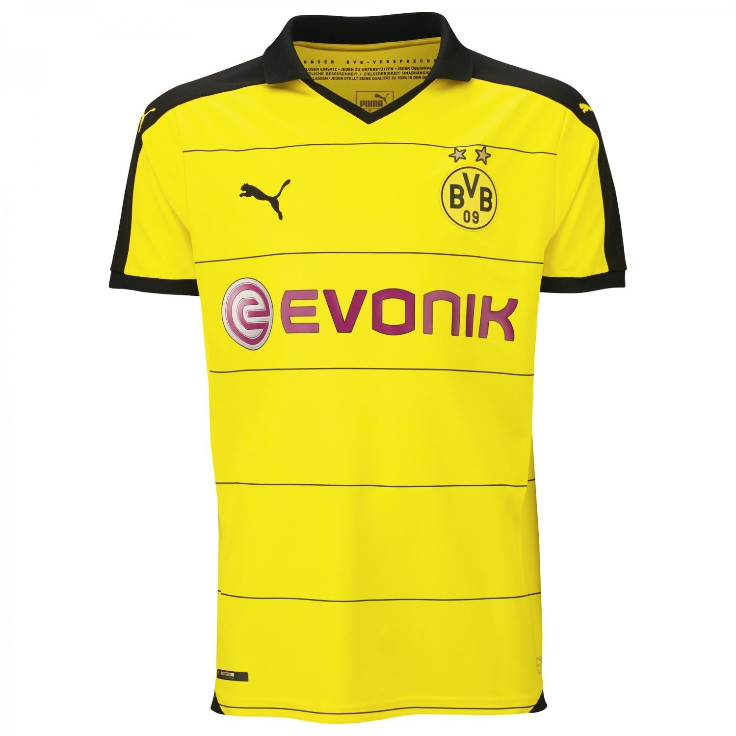 Puma Trikot Bvb Home Replica Shirt With Sponsor Herren Trikot, Cyber Yellow/Black, 747991 01