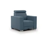 Fun Möbel Sessel Canton Stoff 94 x 92 x 0 cm Azurblau mit Kissen