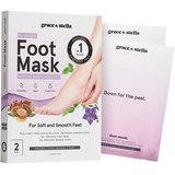 Grace & Stella und Dr. Pedicure Hornhaut Socken, Fußmaske, Vegane Foot Peel Mask für Trockene, Fußpeeling für Rissige Füße, Fussmaske für Weiche und Gepflegte Füße [Original, 2 Paar]