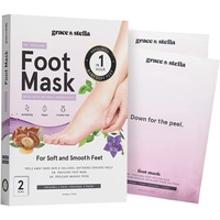 Grace & Stella und Dr. Pedicure Hornhaut Socken, Fußmaske, Vegane Foot Peel Mask für Trockene, Fußpeeling für Rissige Füße, Fussmaske für Weiche und Gepflegte Füße [Original, 2 Paar]