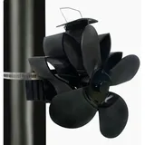 Dtekgaz - Ventilator Ohne Stromversorgung - Kaminventilator Für Holzöfen - Ofenventilator Für Optimale Luftverteilung (4 Flügel)