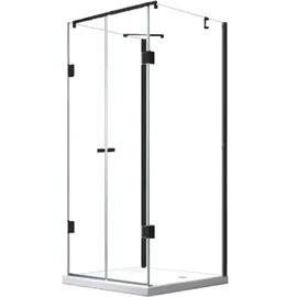 Buylando Emma Komplettdusche rechts 80 x 195 cm Schwarz Glaswerk Westfalen