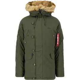 Alpha Industries "Explorer", Herren, Gr. L, grün (dunkelgrün), Obermaterial: 53% Nylon, 47% Polyester; Futter: 100% Nylon; Füllung: 100% Polyester, Jacken Winterjacke