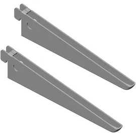 diy element-system gmbh DIY Element System U-TRÄGER - Sicherheitsträger verbaubar mit zweireihiger Wandschiene - 170 mm, Stahl, Weißaluminium, 2 Stk.