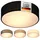 monzana Deckenlampe 2-flammig rund Stoff schwarz 38 cm