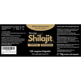 Exvital Mumijo Shilajit Kapseln 1000 mg 74 g