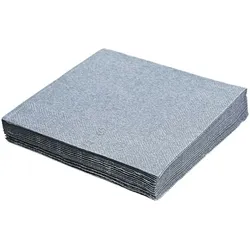 VEPATIM 80x Servietten 33 x 33 cm 1/4 -Falz 3-lagig silber