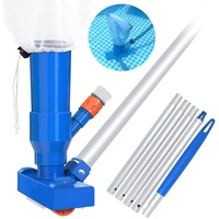 Ledeak Pool Reinigungsset, Mini Pool Sauger Tragbares Staubsauger Pool Bodensauger mit 5-teiliger Stange Poolreinigung Bodensauger Pool Staubsauger Set für Schwimmbecken Spa Teich Whirlpool