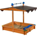 xxxgasposportartikelgmbh Sandkasten Lea mit Dach 137 cm x 105 cm